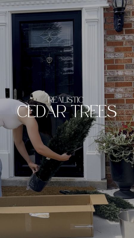 I love these outdoor faux cedar trees! They are so realistic and they’re big. They are five foot tall and definitely make a statement. Perfect for front porch planters!

#LTKhome
