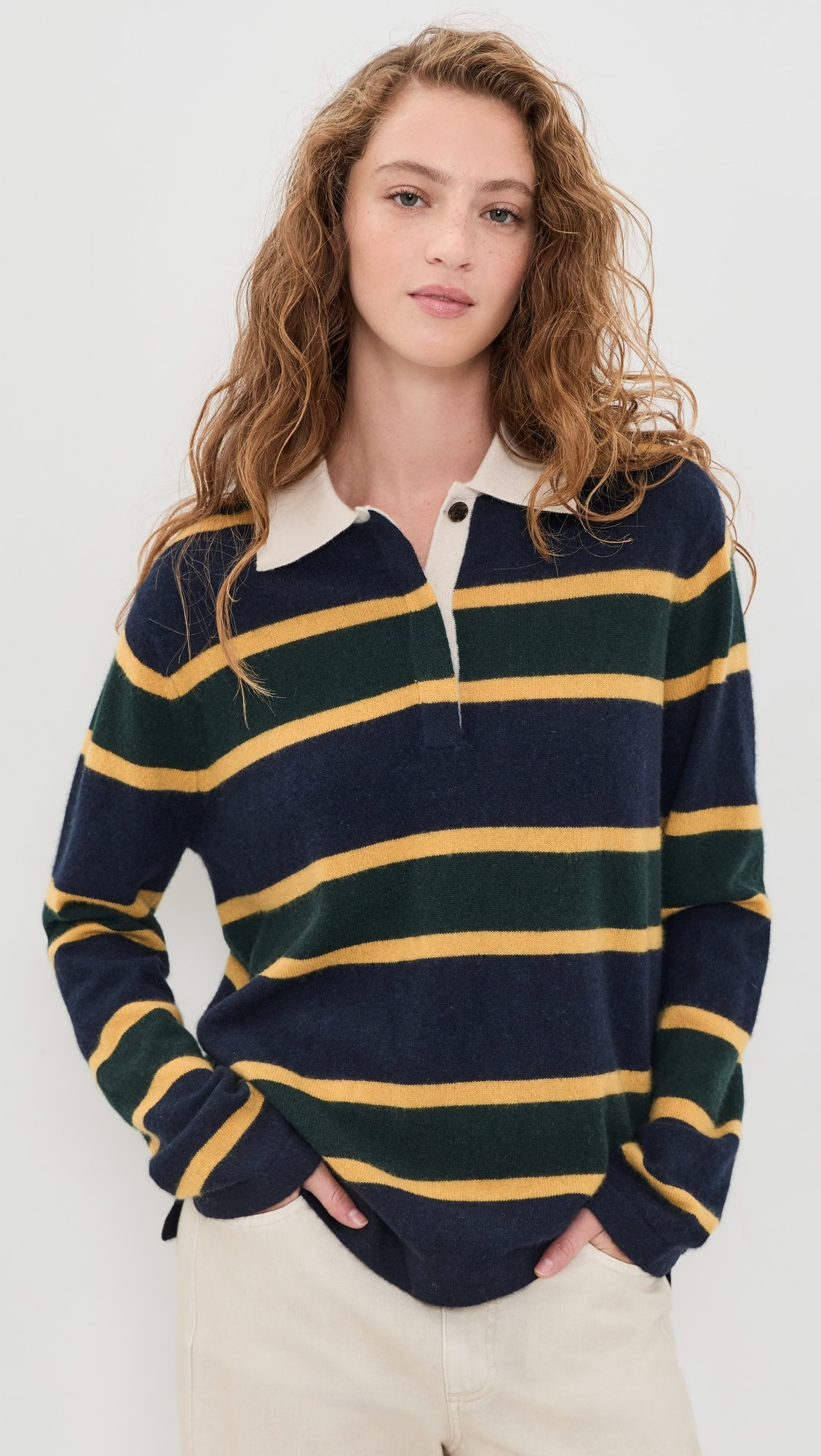 Cashmere Rugby Polo Pullover | Shopbop