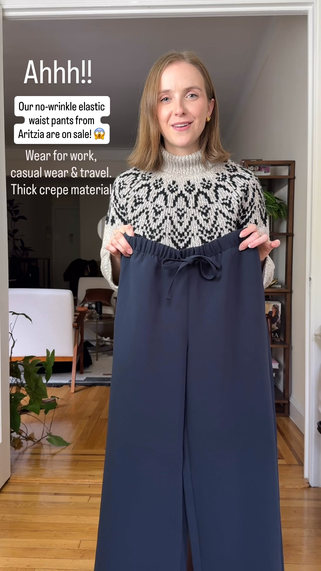 No wrinkle elastic waist pants from Aritzia are ON SALE! wearing xs petite. We’re 5ff 2 117 lbs. thick crepe material you can wear for work, casual wear and travel #artizia

#LTKSaleAlert #LTKPetite