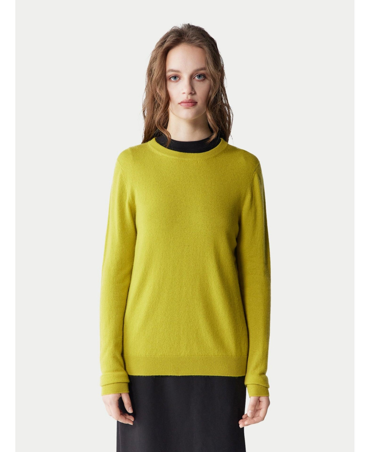 Gobi Cashmere Women's Essential Cashmere Crew Neck Sweater - Green-celery | Macy's