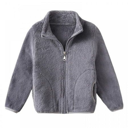 Autumn Winter Children Kids Fleece Jacket Baby Boy Girl Coral Outerwear Coat Plush Warm Jackets & Co | Walmart (US)