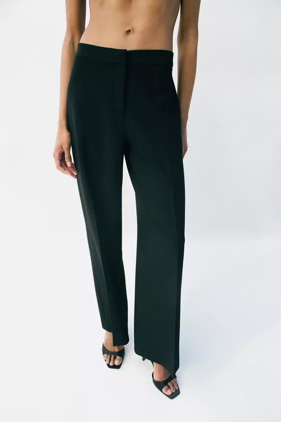 HIGH-WAIST STRAIGHT-LEG TROUSERS | Zara US
