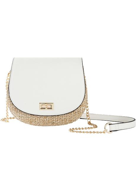 Elegante Umhängetasche in Stroh-Optik - weiß - Damen | bonprix | Bonprix DE