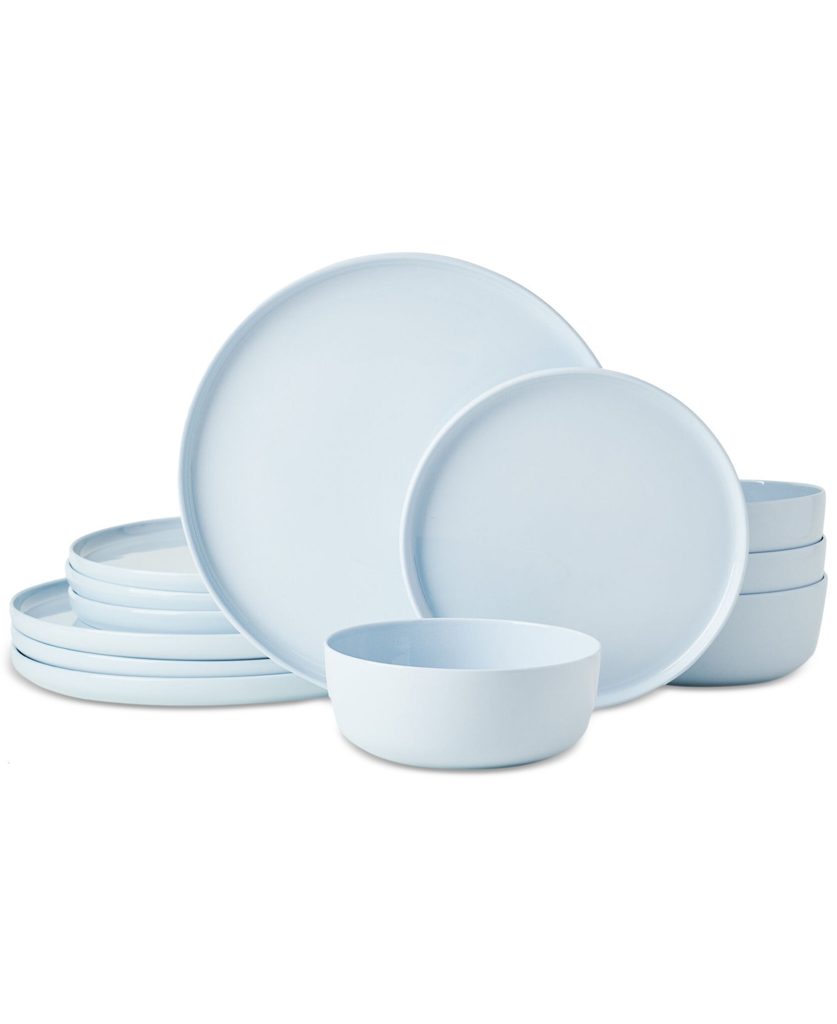 Mikasa Madison Misty Blue 12 Pc. Dinnerware Set, Service for 4 - Misty Blue | Macy's