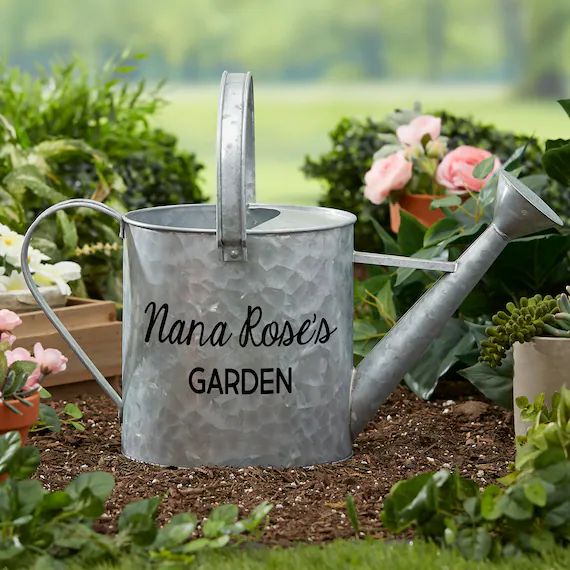 Galvanized Garden Personalized Watering Can Gifts for Her | Etsy | Etsy (US)