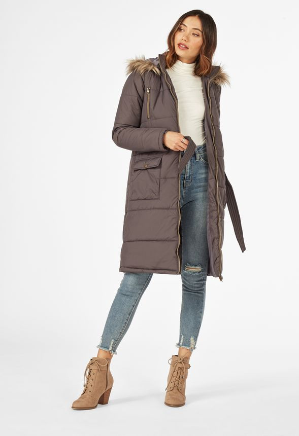 Long Puffer Jacket | JustFab