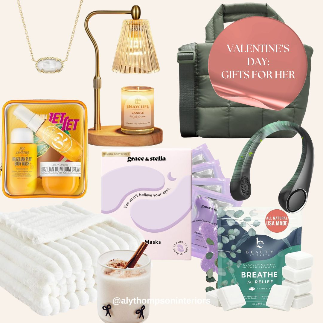 Valentines Day | Valentines Day Gifts | Gifts for Her | Valentines Day Gifts for Her | Necklace | Candle Warmer | Shower Steamers | Glasses | Blankets  

 #LTKGiftGuide #LTKSeasonal #LTKSaleAlert