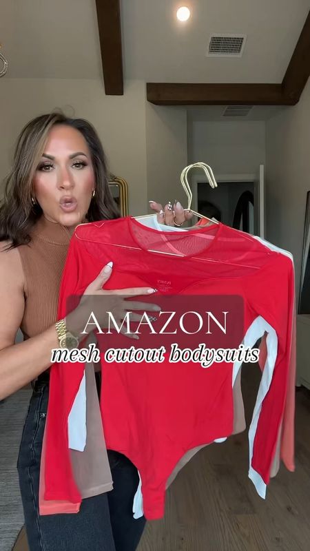Here for the mesh cutout! 🖤🤍

these bodysuits are so incredibly soft! quality is there!! 

wearing a small fits true to size 

#amazofashion #amazonmusthaves #amazonbodysuit #meshbodysuits #amazonfallfashion #fallfashion 