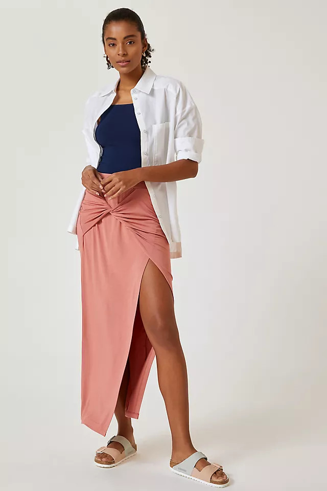 Daily Practice by Anthropologie The Bluebell Island Midi Skirt | Anthropologie (US)