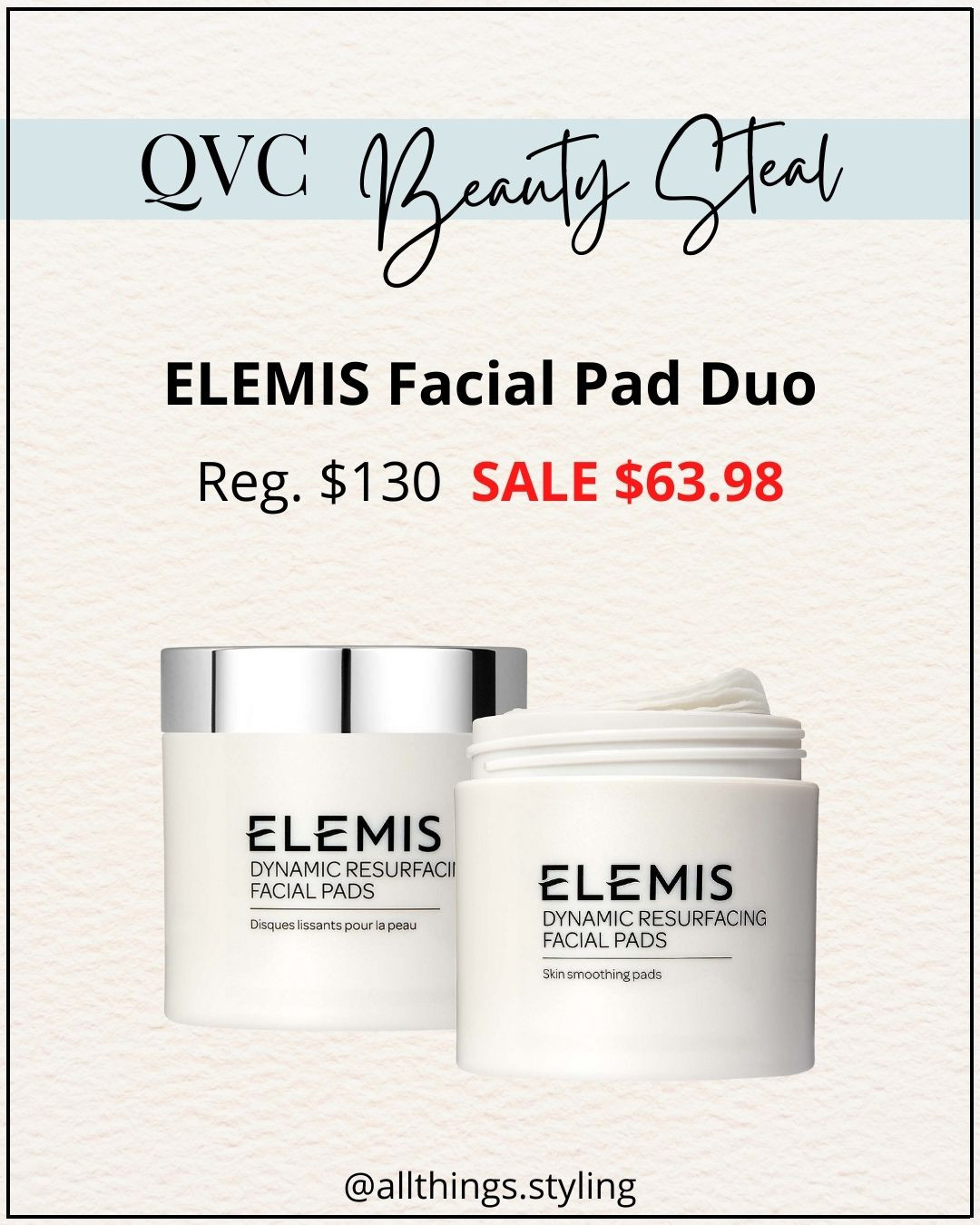 My favorite ELEMIS Resurfacing Facial Pads (2 pack) Reg. $130 SALE $63.98   Perfect time to stock up 🌸 

 #LTKOver40 #LTKSaleAlert #LTKBeauty