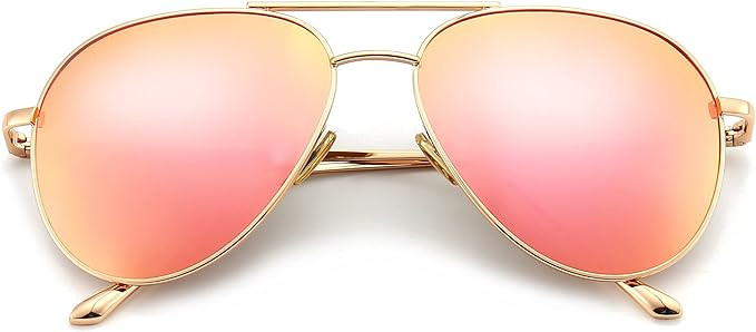 SUNGAIT Women's Lightweight Oversized Aviator Sunglasses - Mirrored Polarized Lens | Amazon (US)