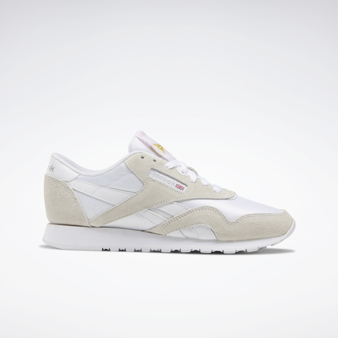 Reebok Women's Classic Nylon Shoes in White/White/Light Grey Size 5 - Lifestyle Shoes | Reebok (US)