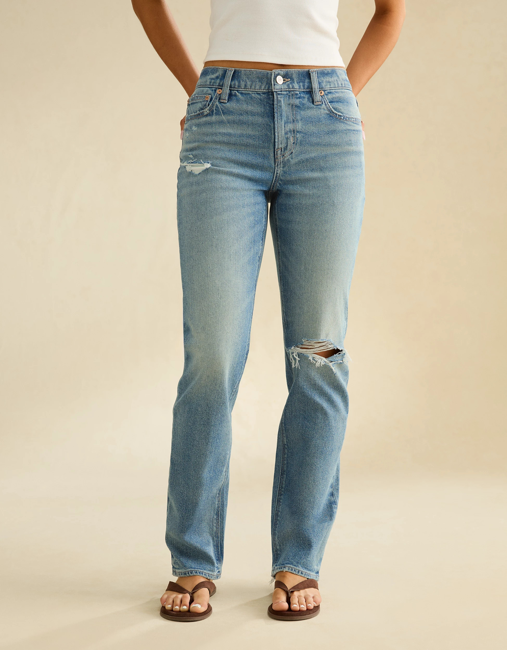 AE High-Waisted Straight Jean | American Eagle Outfitters (US & CA)