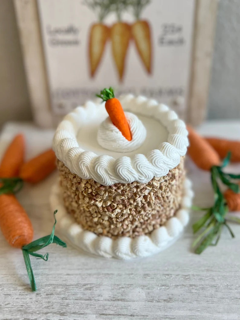 Fake Carrot Cake | Faux Carrot Cake | Fake Bake Carrot Cake | Fake Easter Cake | Easter Coffee Ba... | Etsy (US)