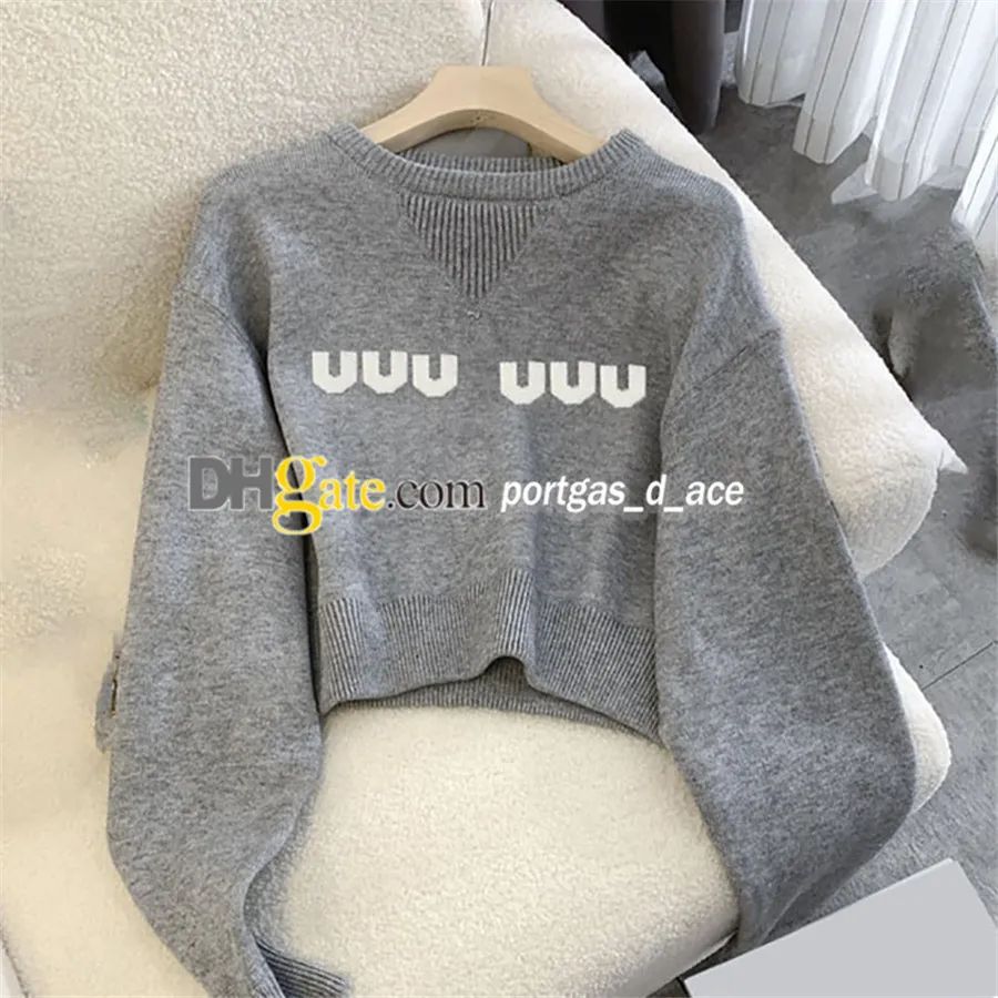 Knitted Women T Shirt Jumpers Jumper Top Luxury Gray Woman Sweater Long Sleeeve Jumper Tops Casua... | DHGate