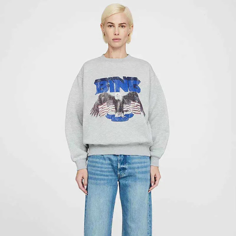 Anine Bing Niche Classic Eagle Sweatshirts Designer Sweater Pullover Hoodie Women Fleece Sweatshi... | DHGate