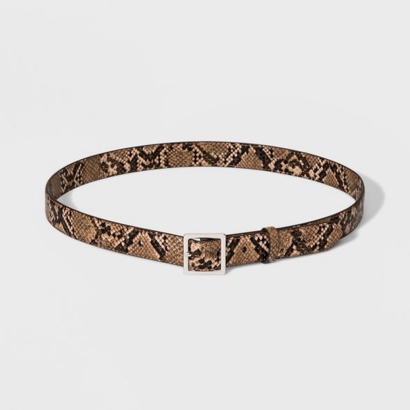 Women's Skinny Exotic Snake Belt - A New Day™ Snake | Target