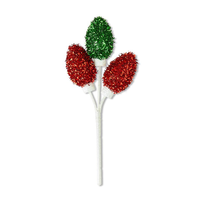 Bulbs Christmas Clip Ornament, Red and Green, 9 in, by Holiday Time | Walmart (US)