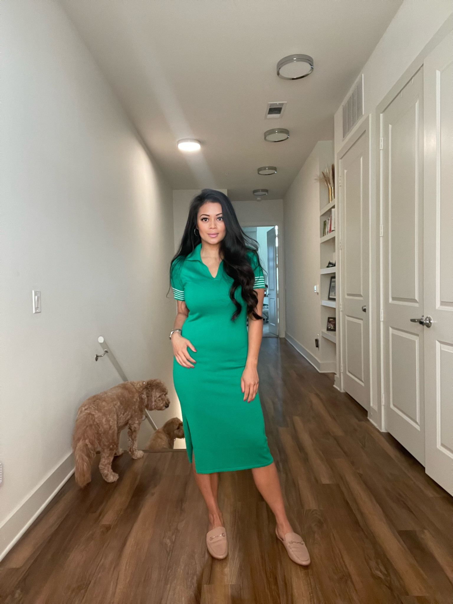 Polo midi dress for work! Runs big; size down. Wearing size small 

#LTKunder50 #LTKstyletip #LTKworkwear