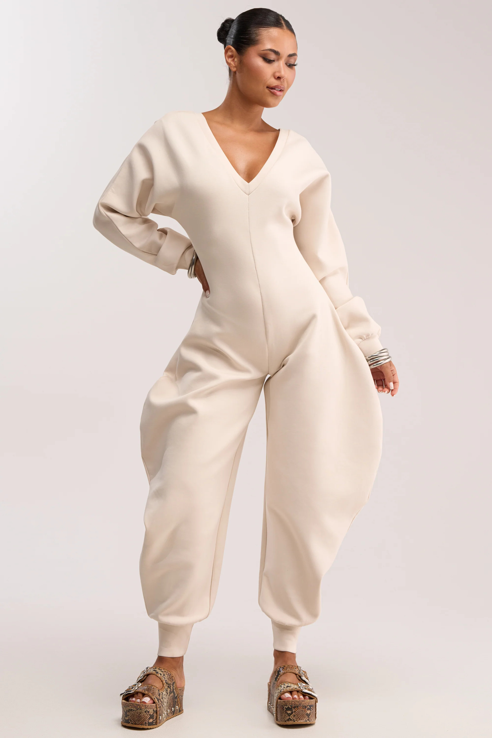 COMFY COZY JUMPSUIT IN IVORY | AKIRA