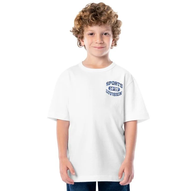 Wonder Nation Boy's Short Sleeve Elevated Graphic T-Shirt, Sizes 4-18 & Husky | Walmart (US)
