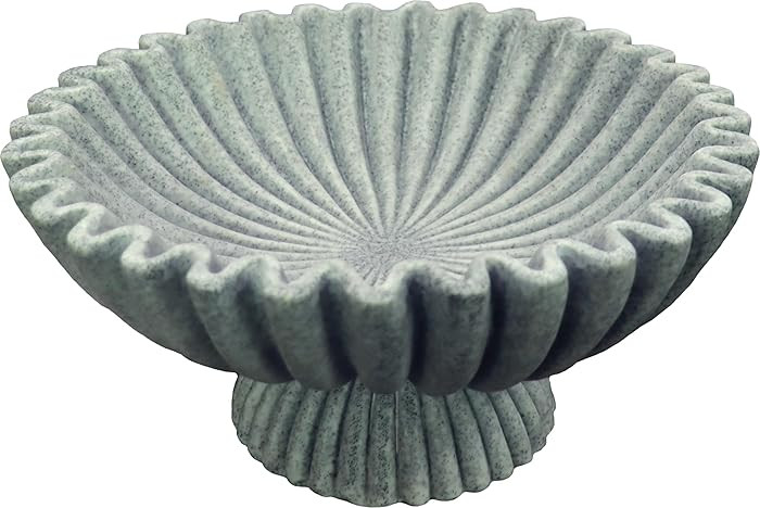 10" Large Decorative Bowl decor, Scalloped Bowls for Modern Home Decor,Ruffle Decor,Stylish Key B... | Amazon (US)