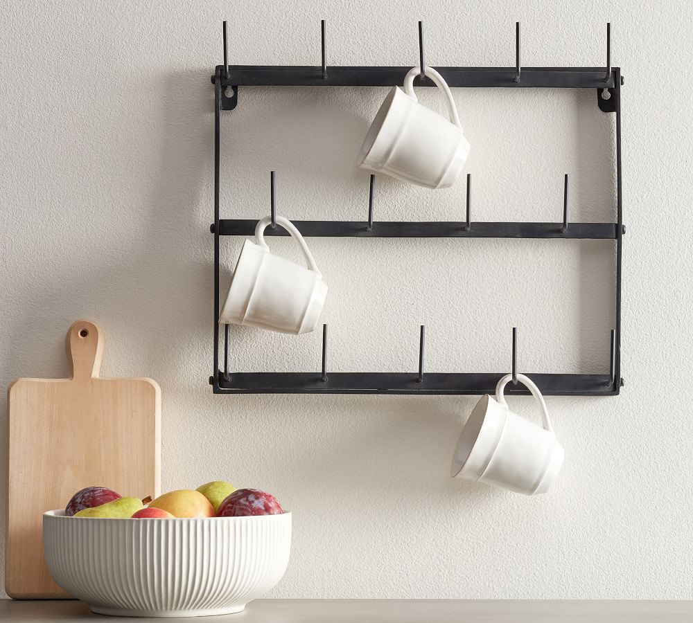 Vintage Blacksmith Wall Mug Rack - Small | Pottery Barn (US)