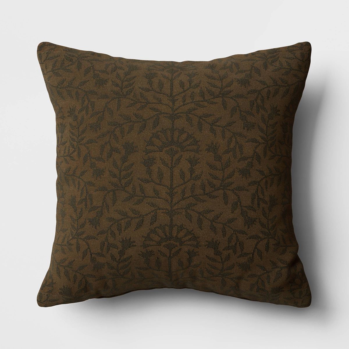 Embroidered Floral Throw Pillow Dark Green - Threshold™ | Target