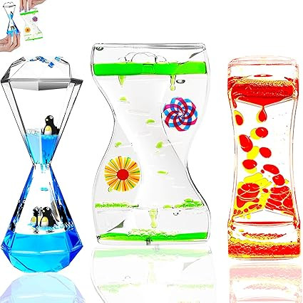 TKTM 3 Types Liquid Motion Bubbler Liquid Timers for Kids Sensory Fidget Toys Small Calming Toys ... | Amazon (US)