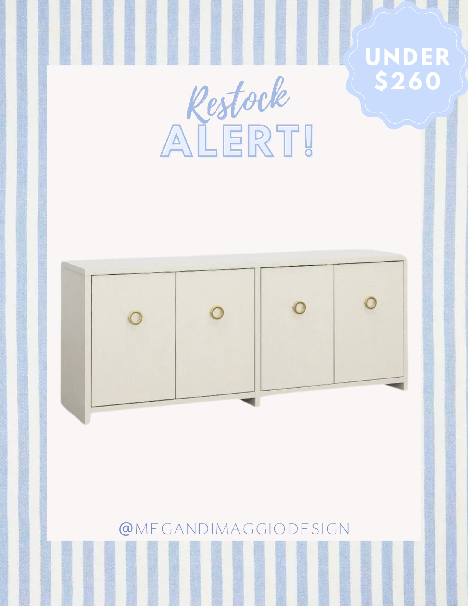 Yay!! Restock alert on this super affordable coastal linen buffet cabinet!! Snag it for just $260 and use it in a dining room or as a media stand!! 

#LTKHome