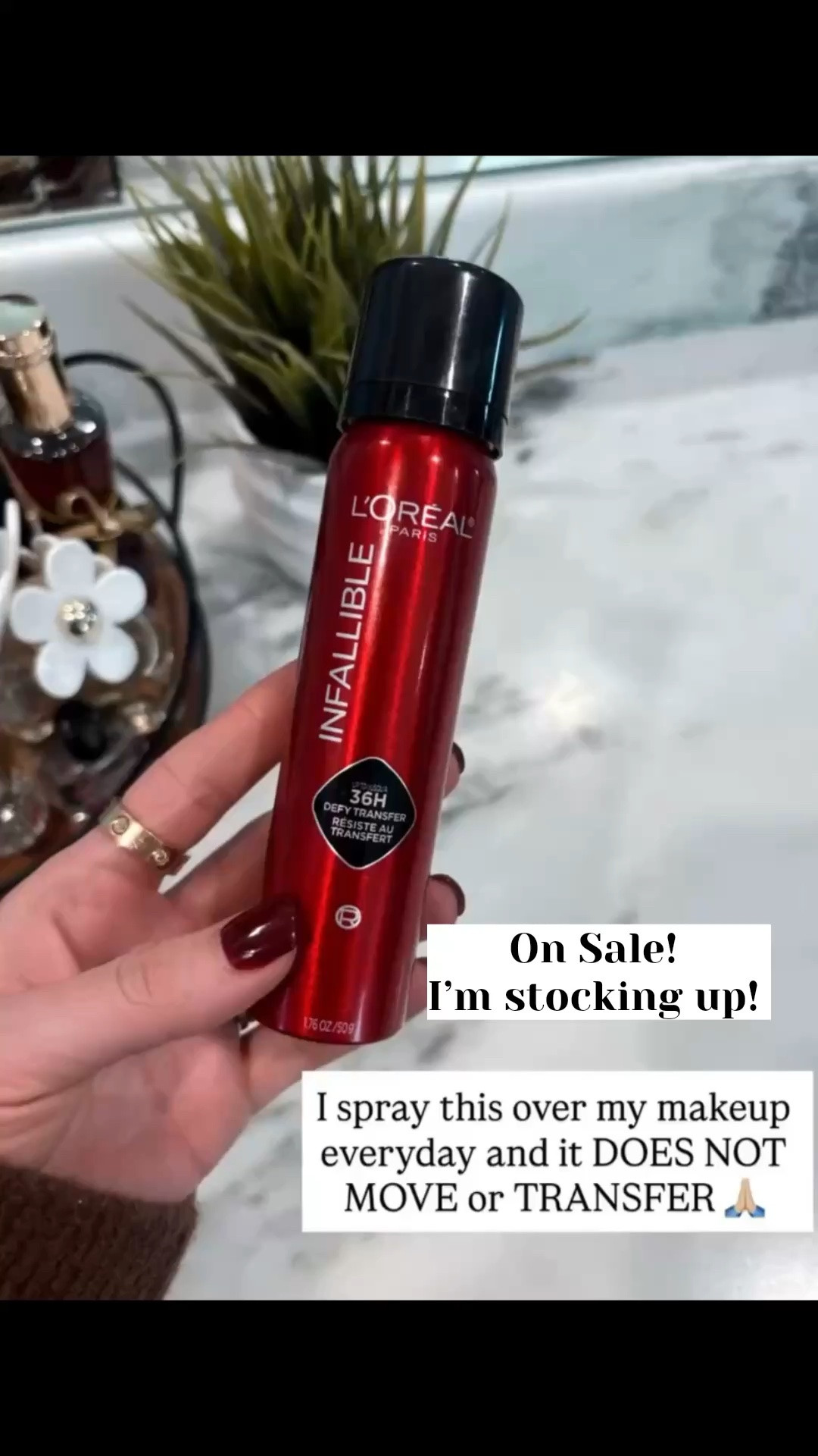 @loreal makeup setting spray is viral for good reason! At this price it’s time to stock up, even a great item to bring to a favorite things party!