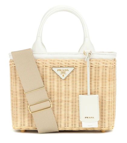 Wicker and canvas bag | Mytheresa (INTL)