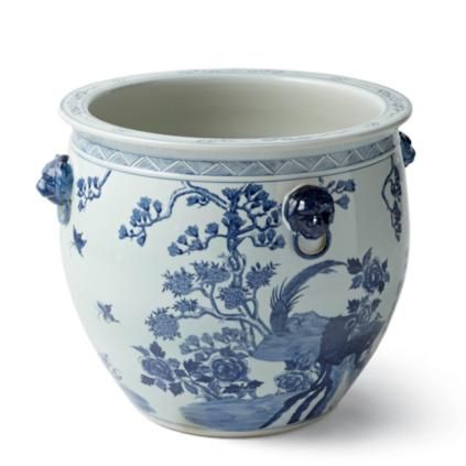 Blue Ming Handpainted Ceramic Planters | Frontgate
