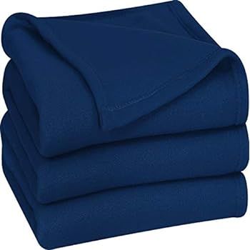 Utopia Bedding Fleece Blanket Twin Size Navy Lightweight Soft Warm Bed Blanket Plush Blanket Micr... | Amazon (US)