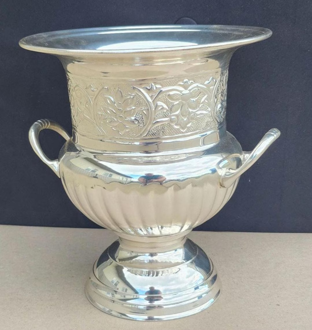Vintage Decorative Design Silver Plated Champagne Bucket 9.5" X 8.5" [6.5"-7" Deep] - Etsy | Etsy (US)