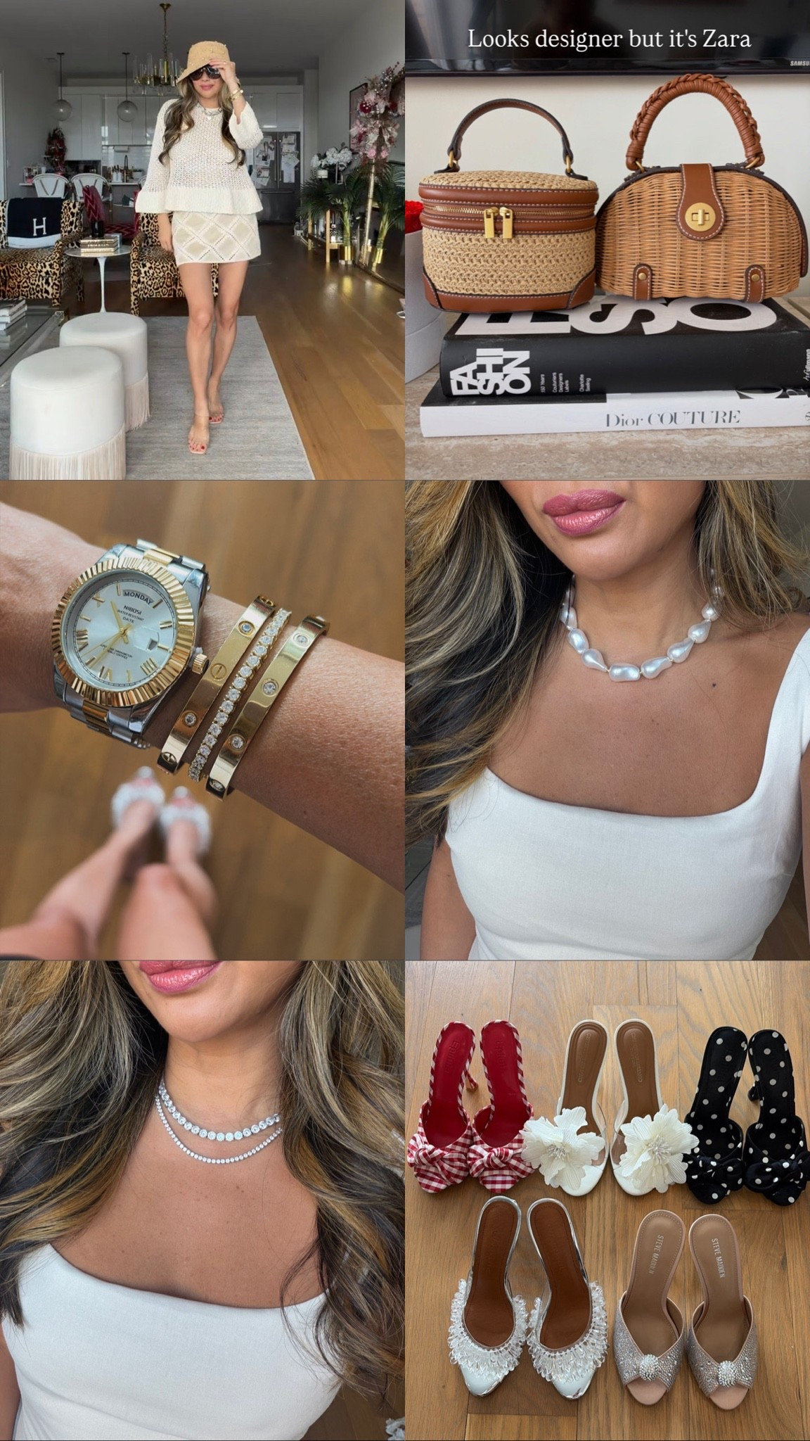 Zara outfit, Zara bags, Amazon jewelry, watches, and summer shoes.

#LTKootd