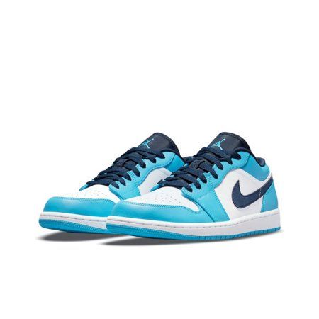 Nike Air Jordan 1 Low Blue White Men s 553558-144 | Walmart (US)