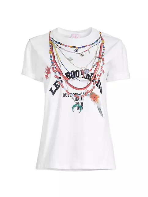 Necklace-Print Crewneck T-Shirt | Saks Fifth Avenue