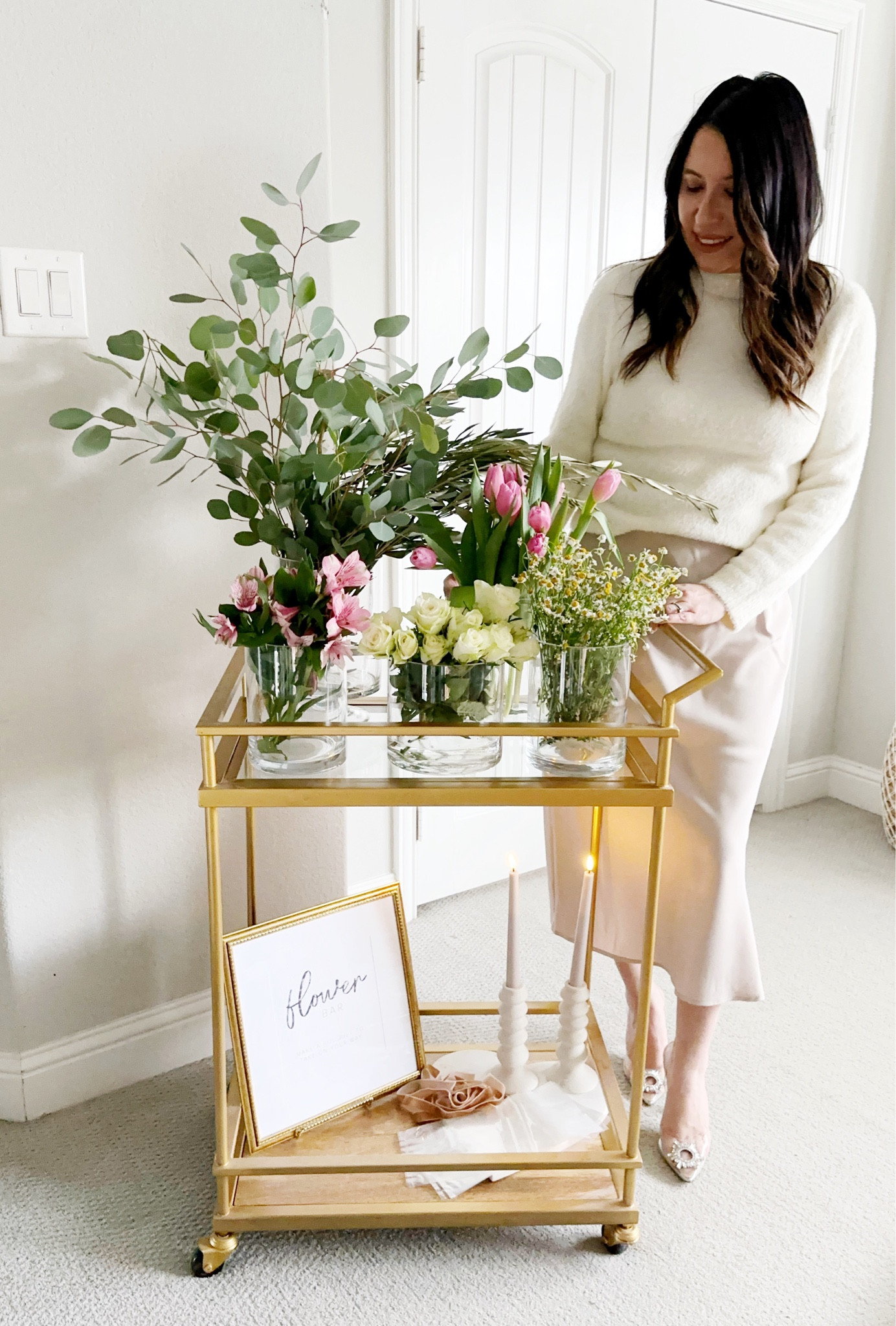 Bar cart styling / Valentine’s Day / flower bar / Galentine’s 

#LTKmidsize #LTKparties #LTKhome