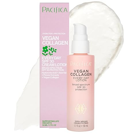 Pacifica Beauty Vegan Collagen SPF 30 Broad Spectrum Sunscreen Every Day Face Lotion, UVA/UVB Pro... | Amazon (US)