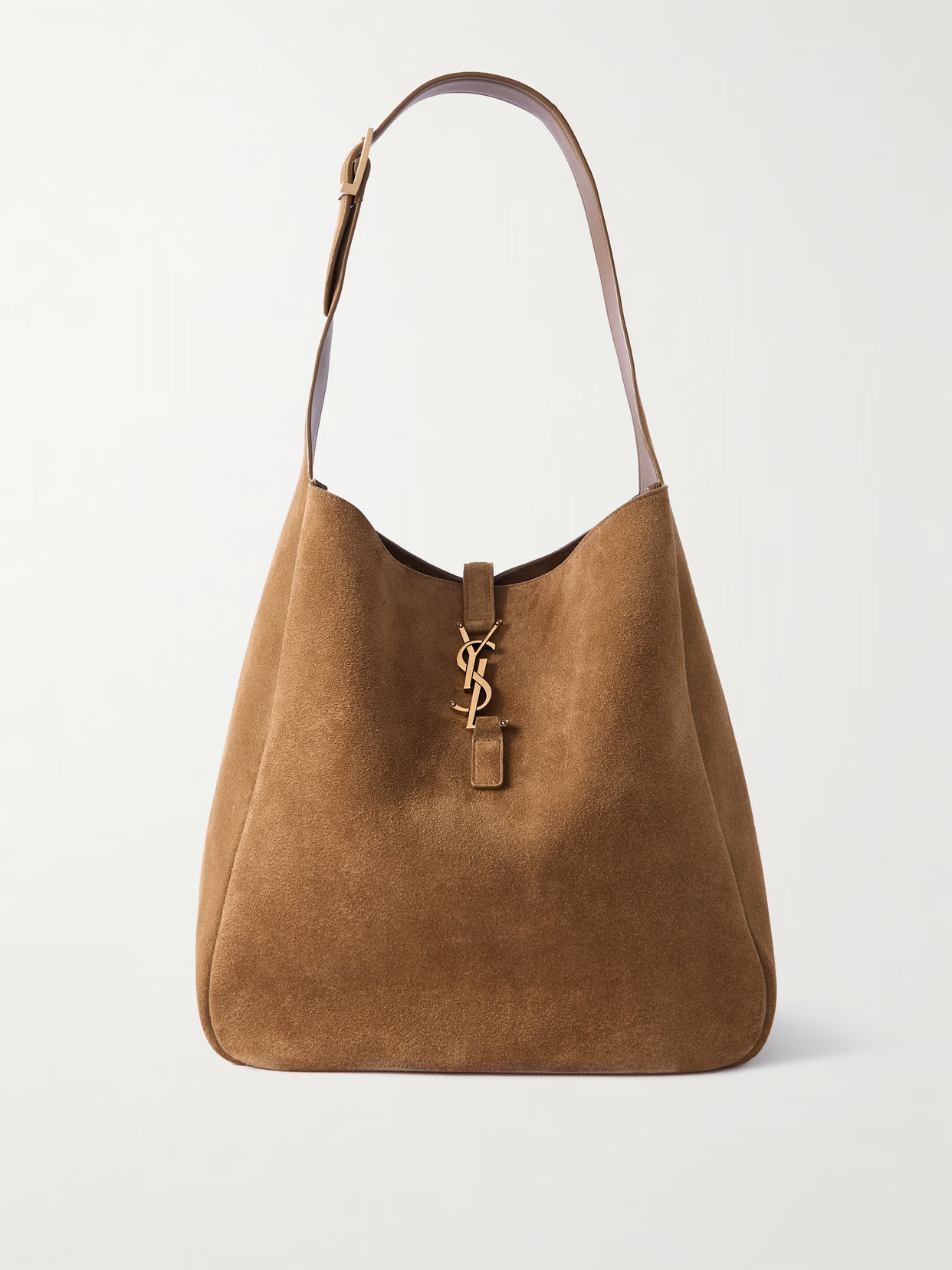 SAINT LAURENT - Le 5 À 7 Supple Large Suede Shoulder Bag - Brown | NET-A-PORTER (US)