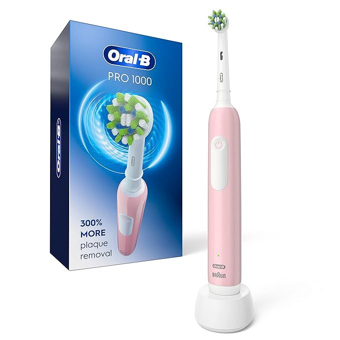 Oral-B Pro 1000 CrossAction Electric Toothbrush, Pink | Amazon (US)