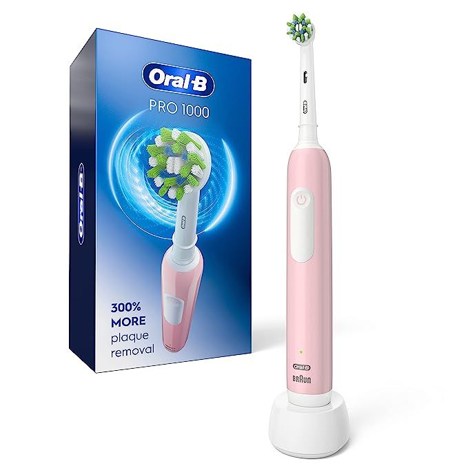 Oral-B Pro 1000 CrossAction Electric Toothbrush, Pink | Amazon (US)