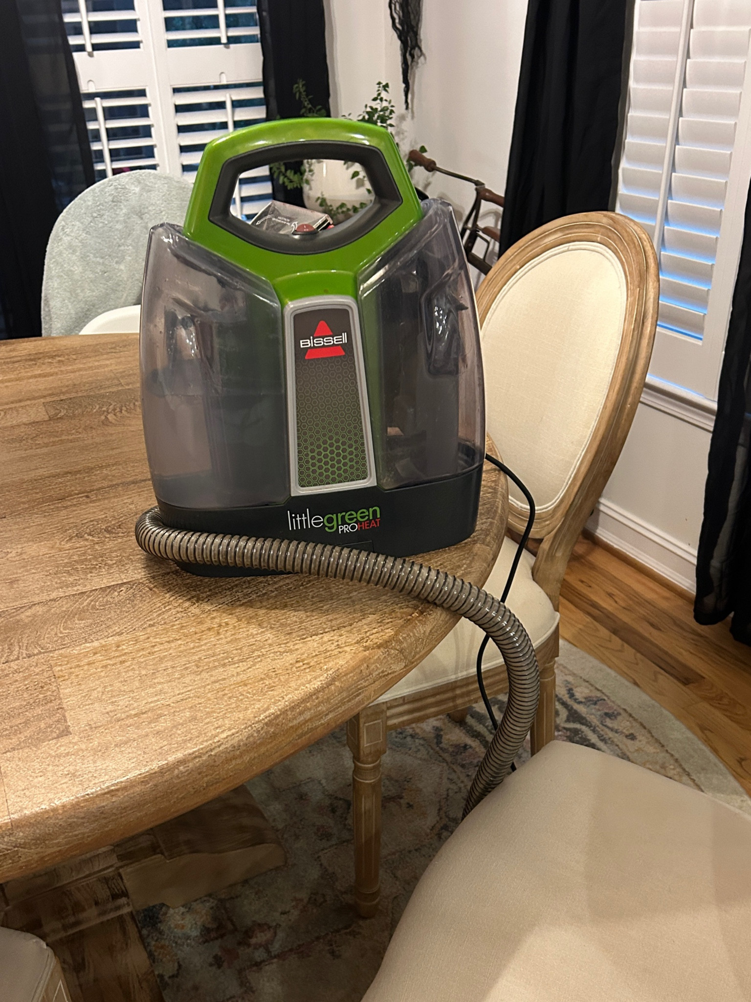 As a mom of two kids and a dog, this thing is a lifesaver. 

Clean 
Cleaning 
Little green machine 

#LTKKids #LTKFamily #LTKHome