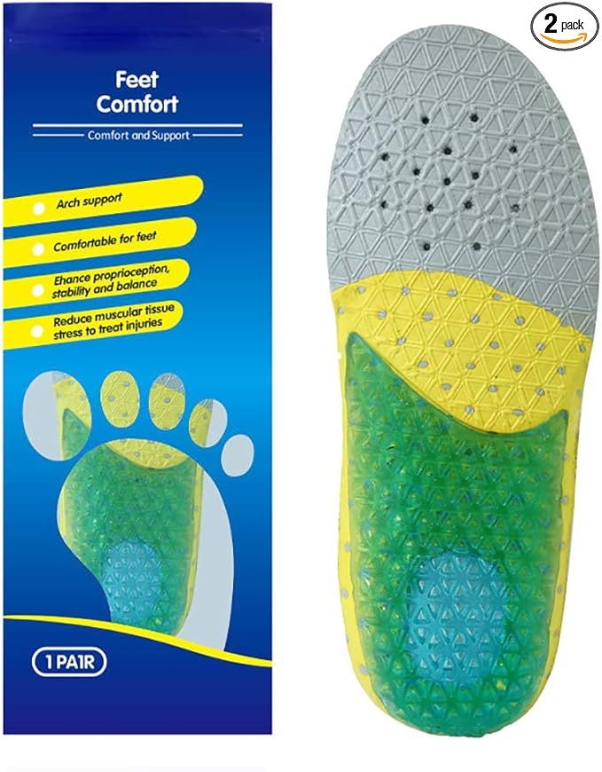 Kids Running Gel Insoles Kids Shock Absorbing Arch Support Silicone Material Insoles Good Feet St... | Amazon (US)