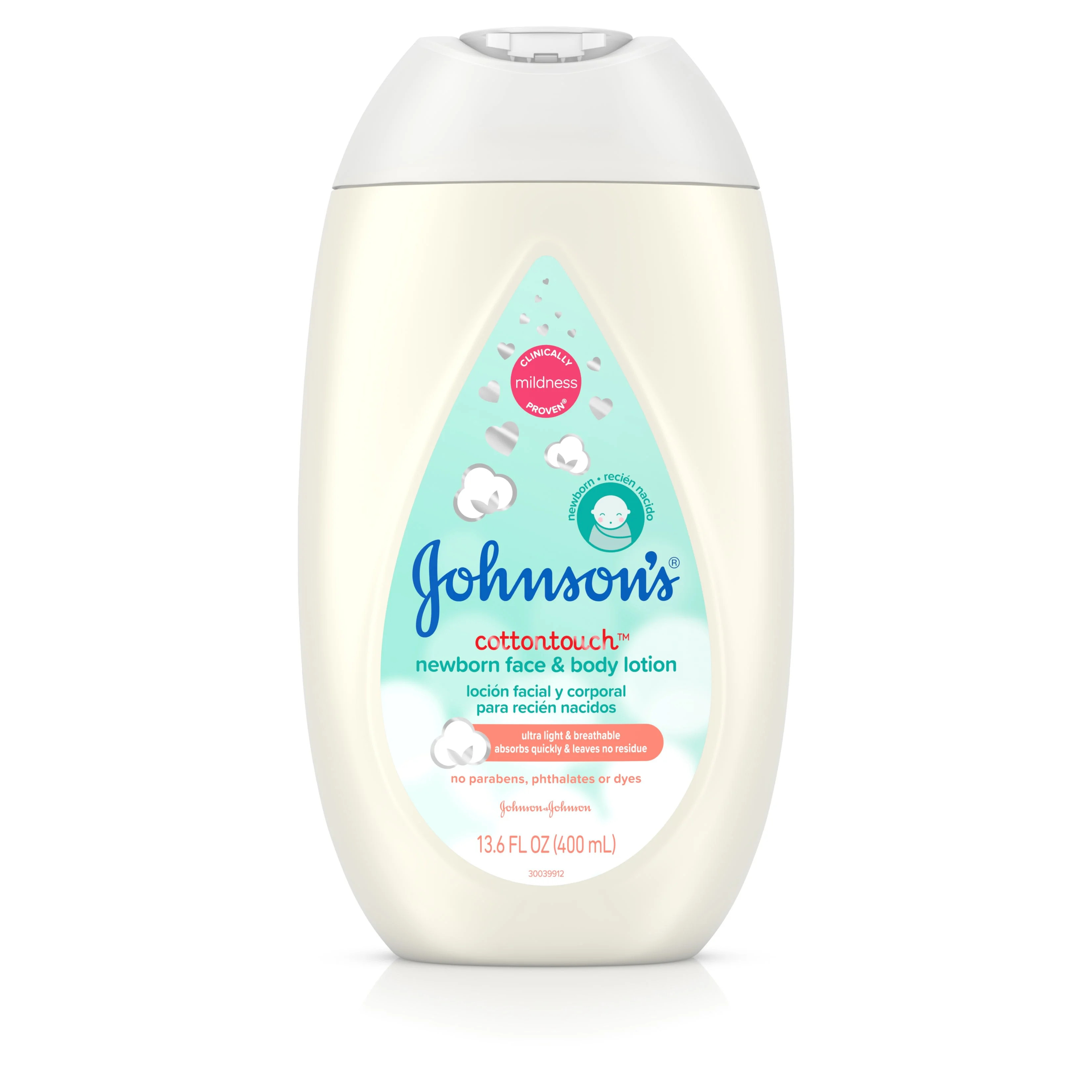 Johnson's CottonTouch Newborn Baby Face and Body Lotion, 13.6 fl oz - Walmart.com | Walmart (US)