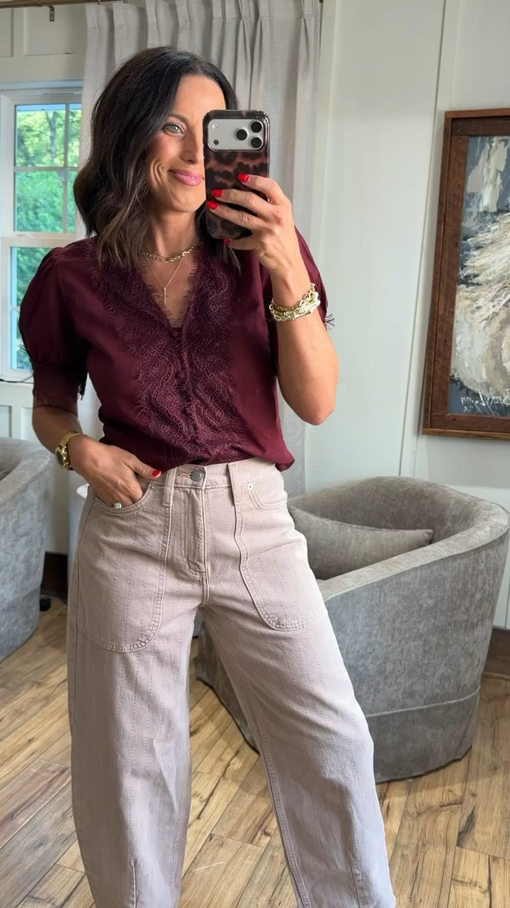 This color combo 😍 The burgundy top with these jeans is SO pretty for fall and looks way more expensive than Target. Such an easy outfit to throw on and still feel put together! Wearing an XS 🤎

#TargetFinds #TargetStyle #TargetFashion #FallOutfit #FallFashion #AffordableStyle #LTKStyle