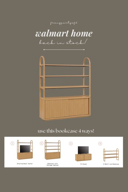 Walmart large bookcase/entertainment center is back in stock! 4 ways to use this console, and it’s on sale!

#LTKhome #LTKsalealert #LTKstyletip