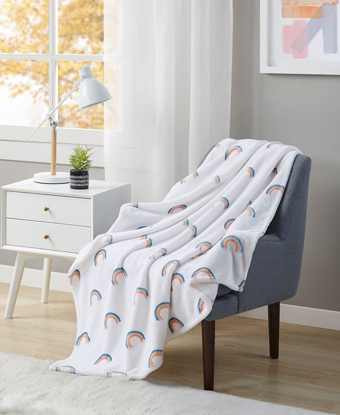 Rainbow Printed Plush Throw, Created for Macy's | Macys (US)