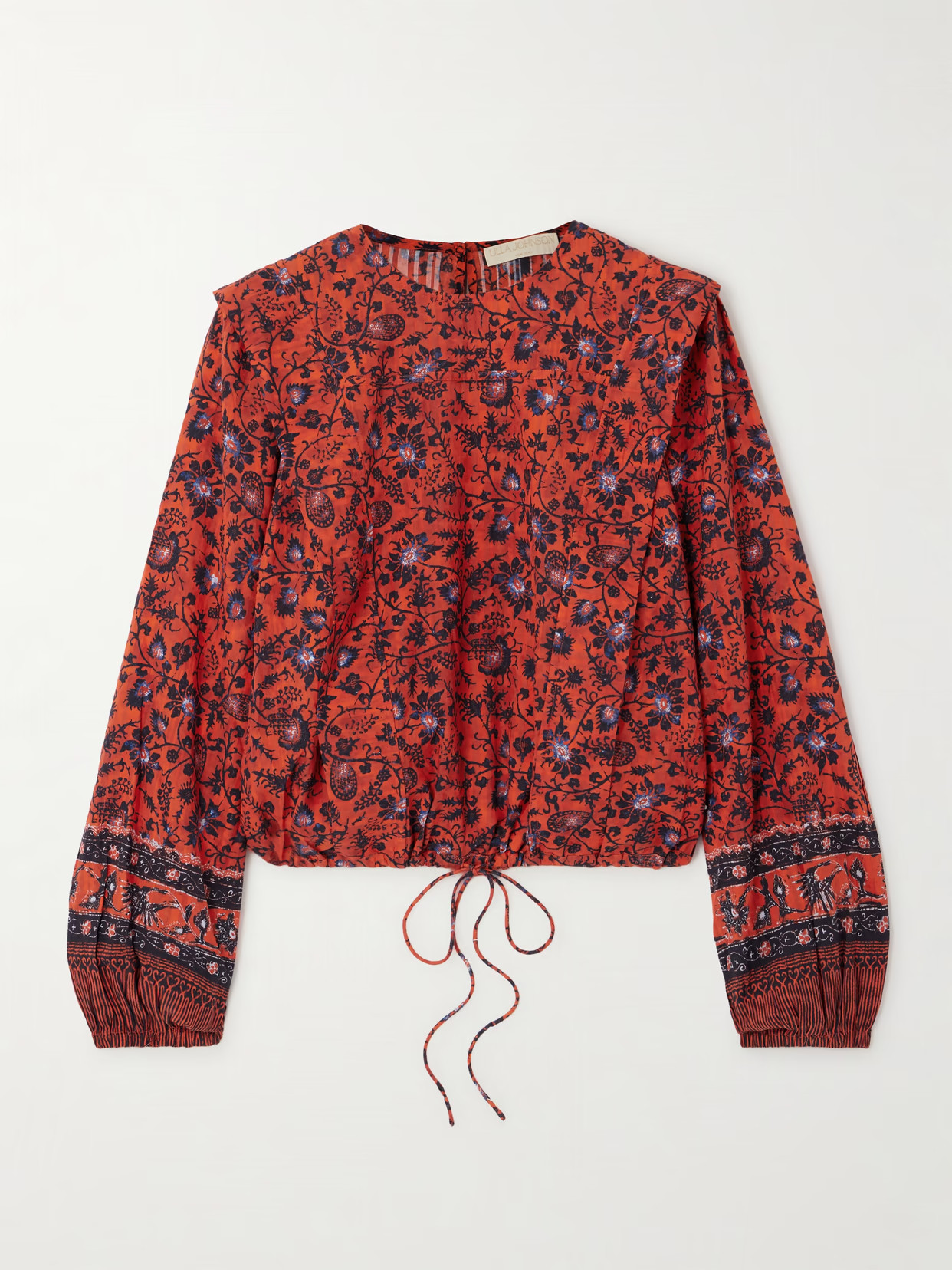 Ulla Johnson - Prisha Printed Cotton-blend Voile Blouse - Red | NET-A-PORTER (US)